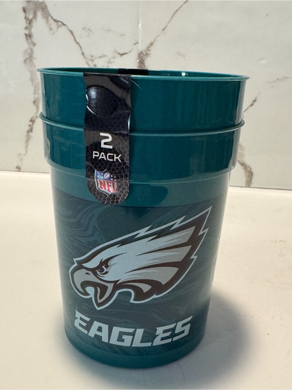 NFL Philadelphia Eagles Teal Plastic Party Cups - 2 Pack
